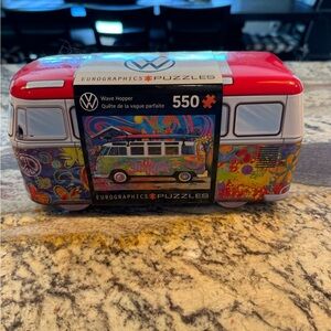 Red VW Bus Puzzle Game